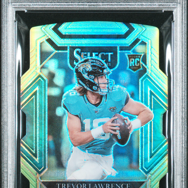2021 Panini Select Trevor Lawrence Die Cut Neon Green