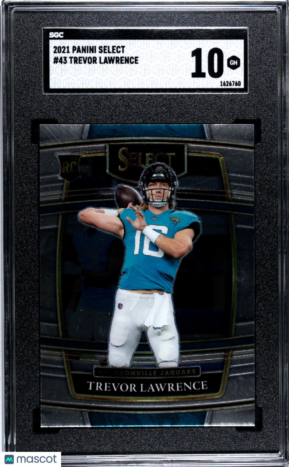 2021 Panini Select Trevor Lawrence Rookie SGC 10 GEM MINT Jacksonville Jaguars - Graded Sports Cards