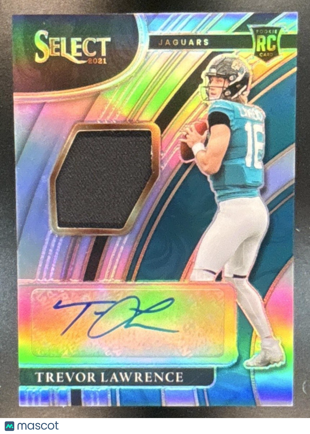2021 Panini Select Trevor Lawrence Signature Memorabilia Prizm /60 MEM Auto RC - Sports Cards