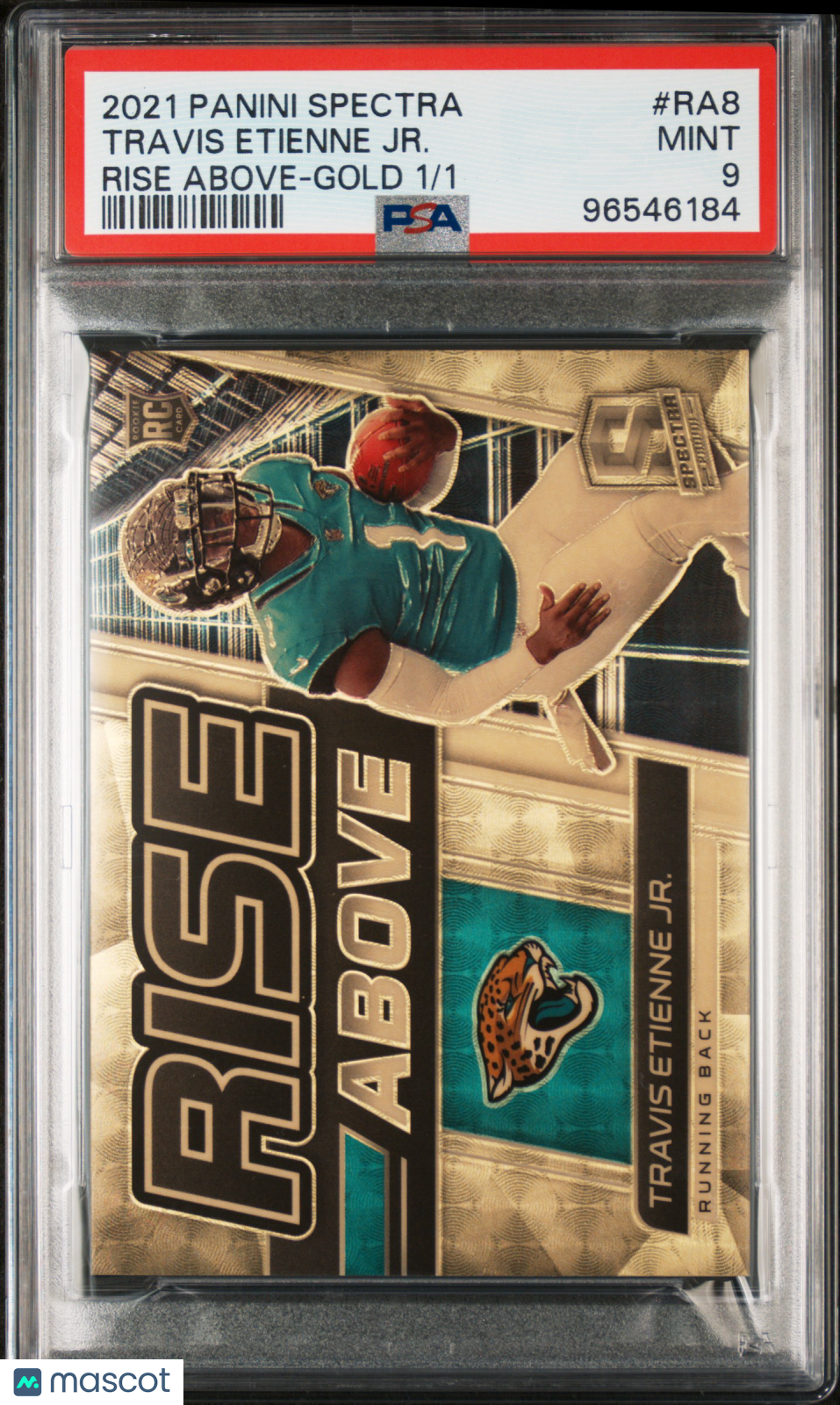 2021 Panini Spectra Rise Above Travis Etienne JR. Gold 1/1 #RA8 PSA 9 - Graded Sports Cards