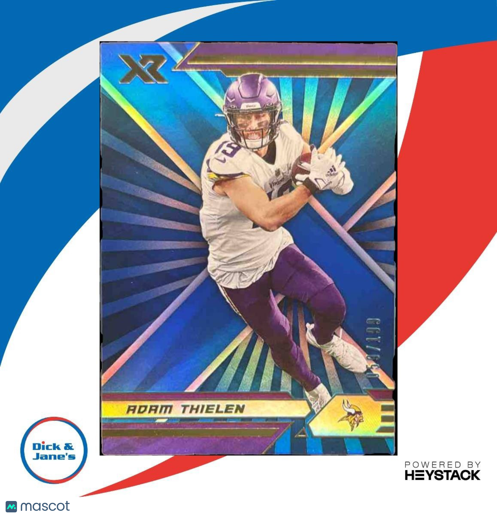 2021 Panini XR Adam Thielen Blue /199 #65 Minnesota Vikings - Sports Cards