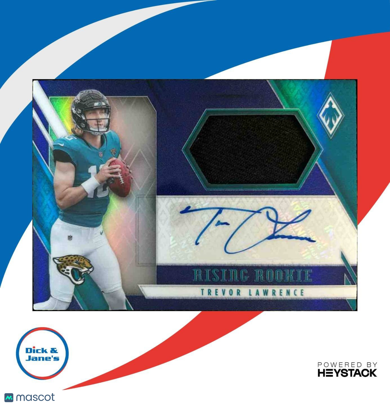 2021 Phoenix Trevor Lawrence Rising Rookie Patch Auto Faded Stamp /10 Jaguars - Sports Cards