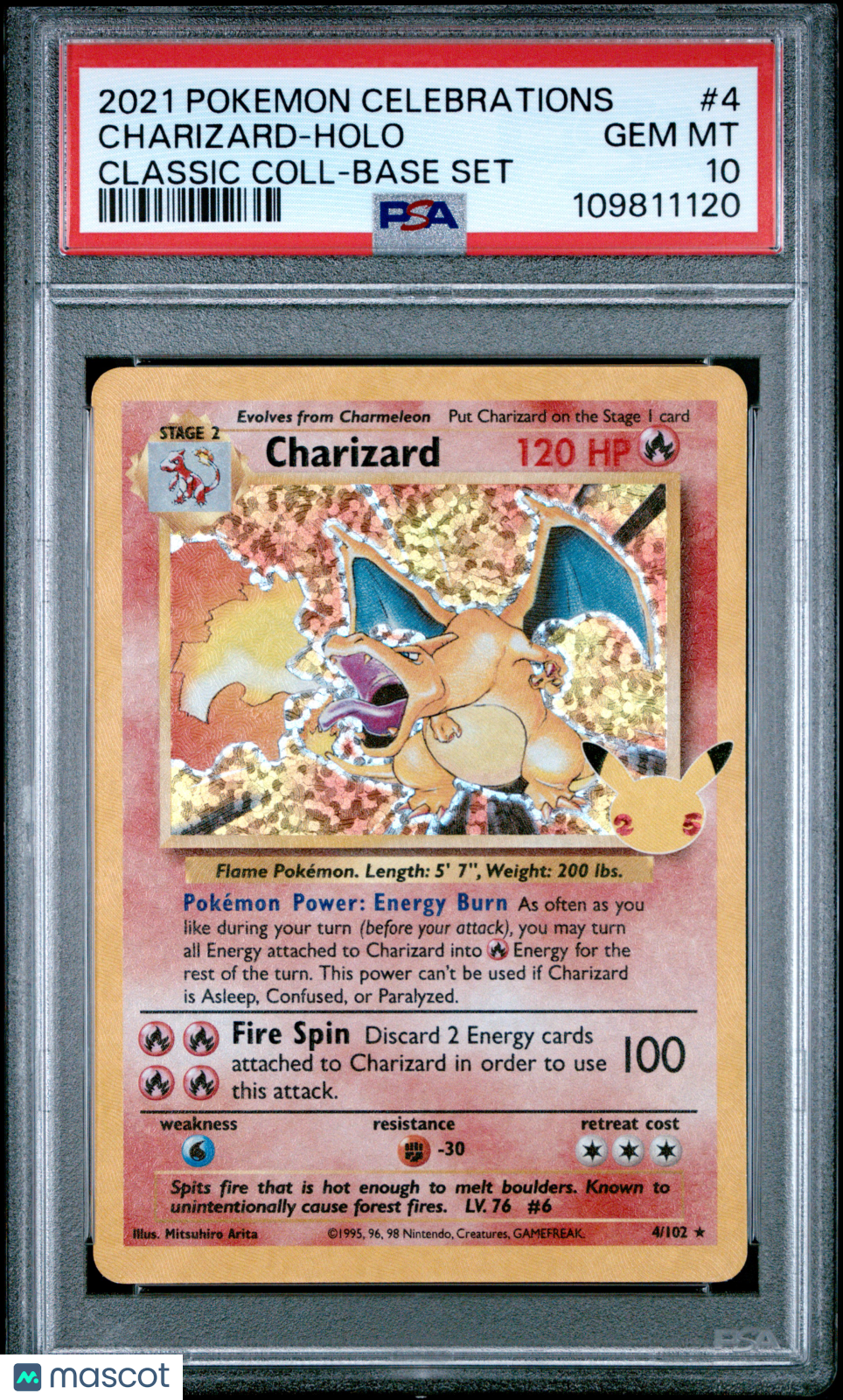 2021 Pokemon Celebrations Charizard #4 Classic Coll Base Set PSA 10 GEM MINT - Graded TCG/CCG