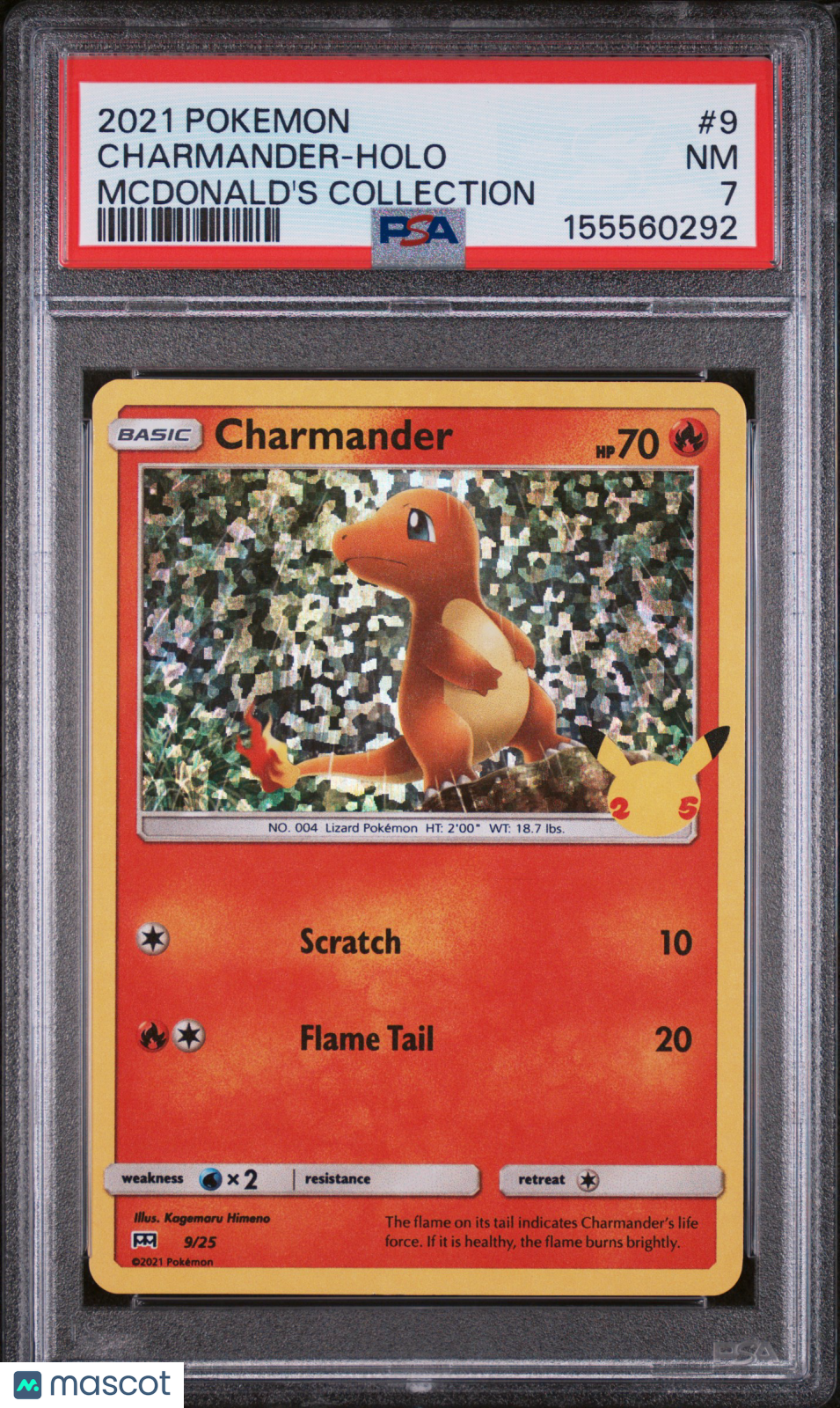 2021 Pokemon Mcdonald’s Collection Charmander #9 Holo PSA 7 - Graded TCG/CCG