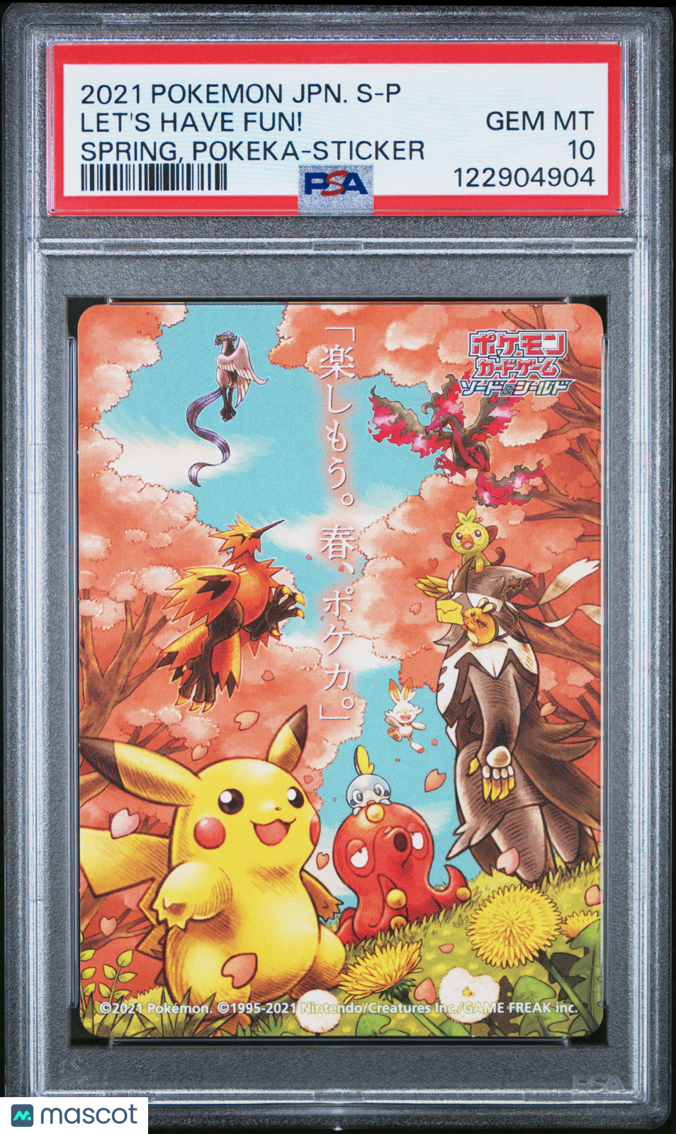 2021 Pokemon Promo Let’s Have Fun! Japanese Spring Pokeka-Sticker PSA 10 GEM - Graded TCG/CCG