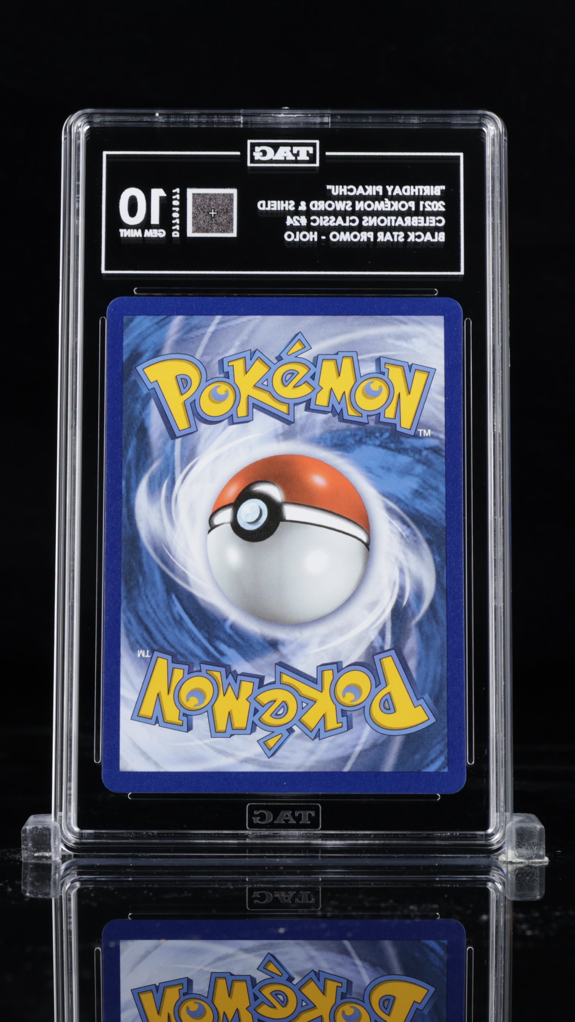 2021 Pokemon Sword & Shield Black Star Promos Birthday Pikachu #24 TAG 10 GEM - Graded TCG/CCG