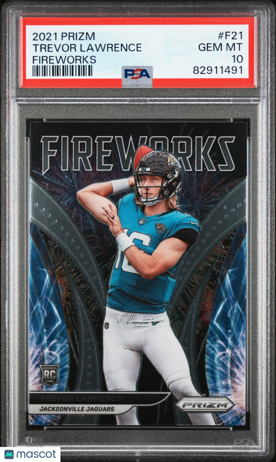 2021 Prizm Fireworks Trevor Lawrence Rookie #F21 PSA 10 Jacksonville Jaguars - Graded Sports Cards