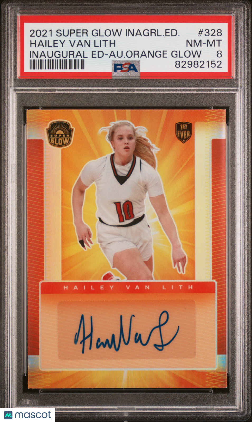 2021 Super Glow Inaugural Edition Hailey Van Lith Orange #328 PSA 8 - Graded Sports Cards