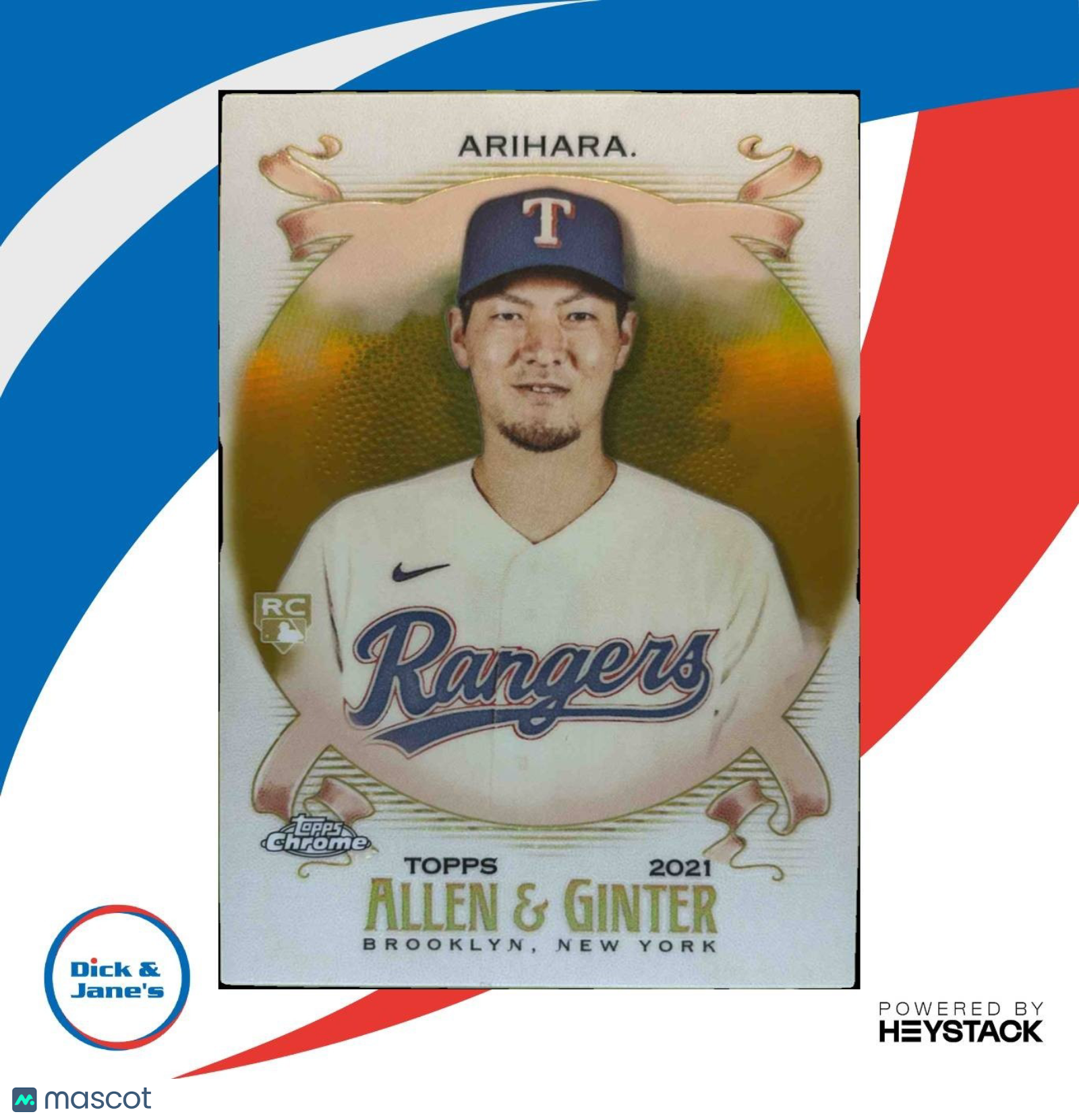 2021 Topps Allen & Ginter Chrome Kohei Arihara Gold Refractor /50 #202 RC - Sports Cards