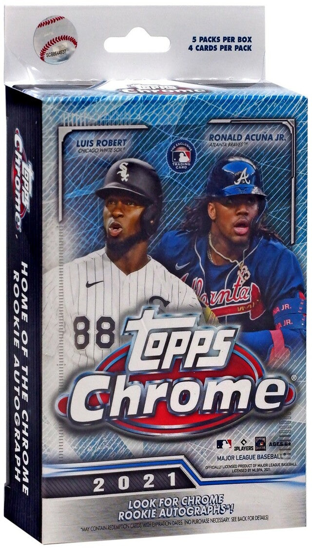 2021 Topps Chrome Baseball Hanger Box - MLB Hanger Box