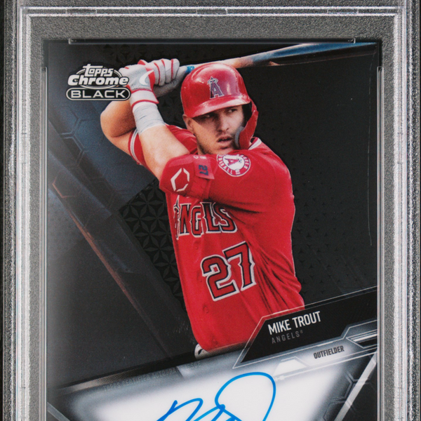 2021 Topps Chrome Black Autographs Mike Trout #MT PSA