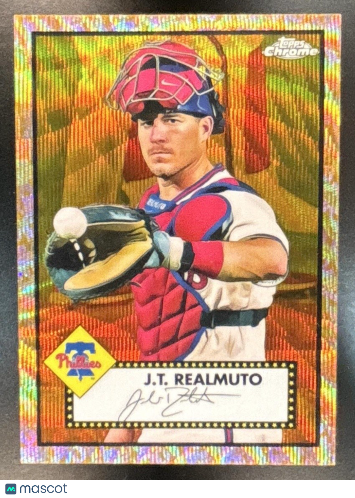 2021 Topps Chrome Platinum Anniversary J.T. Realmuto Gold/Rose Gold /50 #149 - Sports Cards
