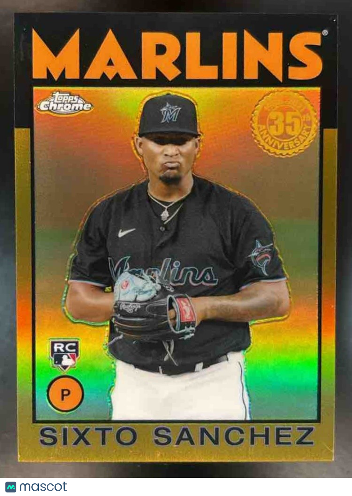 2021 Topps Chrome Sixto Sanchez 1986 Baseball Gold /50 #86BC-12 RC Miami Marlins - Sports Cards