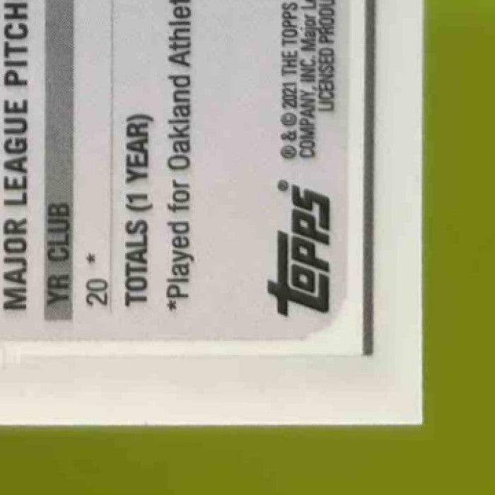2021 Topps Chrome Update Sapphire James Kaprielian Auto RC Oakland Athletics - Sports Cards