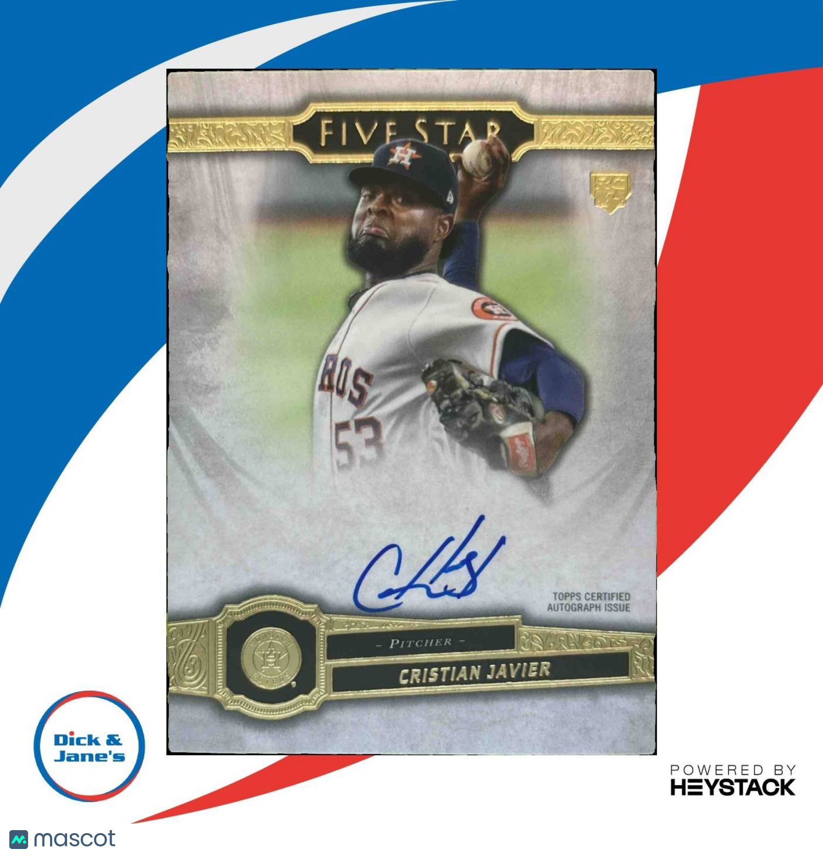 2021 Topps Five Star Cristian Javier #FSA-CJ RC Auto Houston Astros - Sports Cards