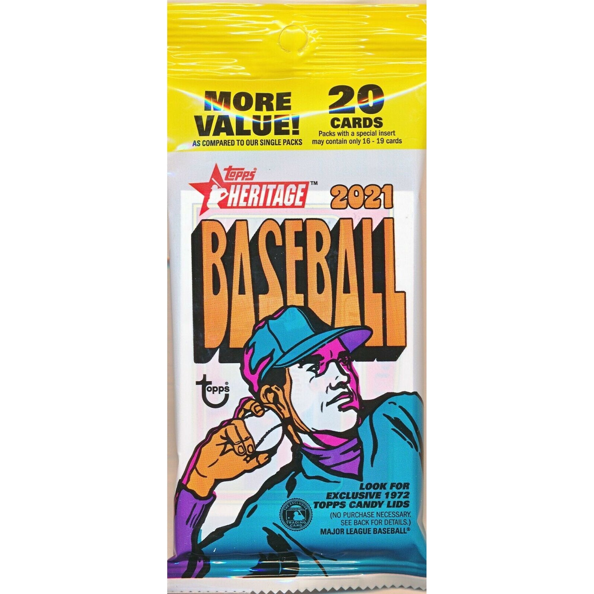 2021 Topps Heritage Baseball Fat Jumbo Value Cello Pack - Sports Collectibles
