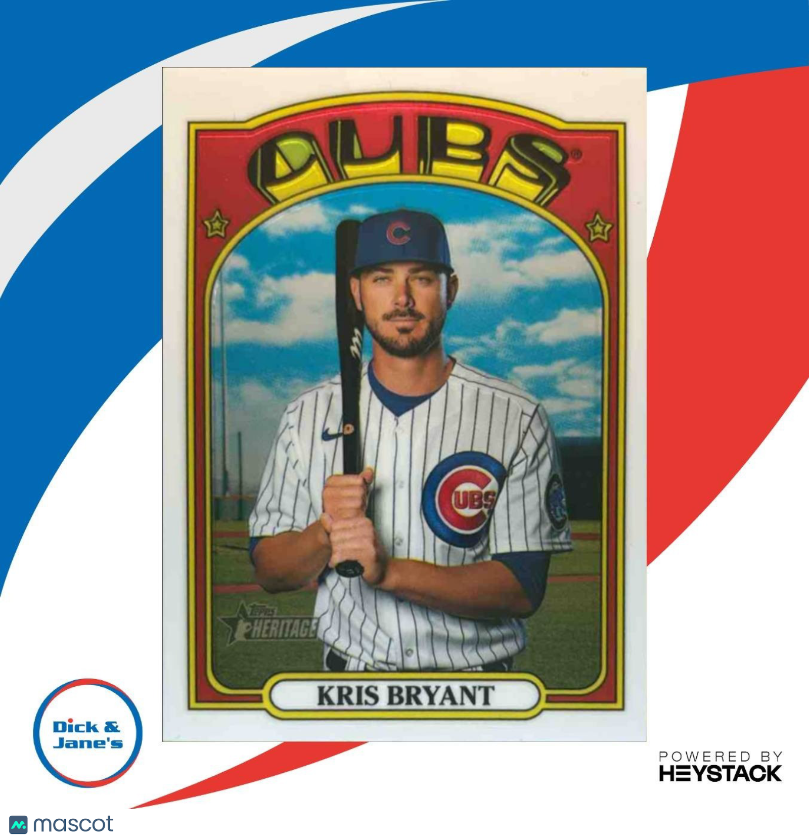 2021 Topps Heritage Kris Bryant Chrome 849/999 #550 Chicago Cubs - Sports Cards