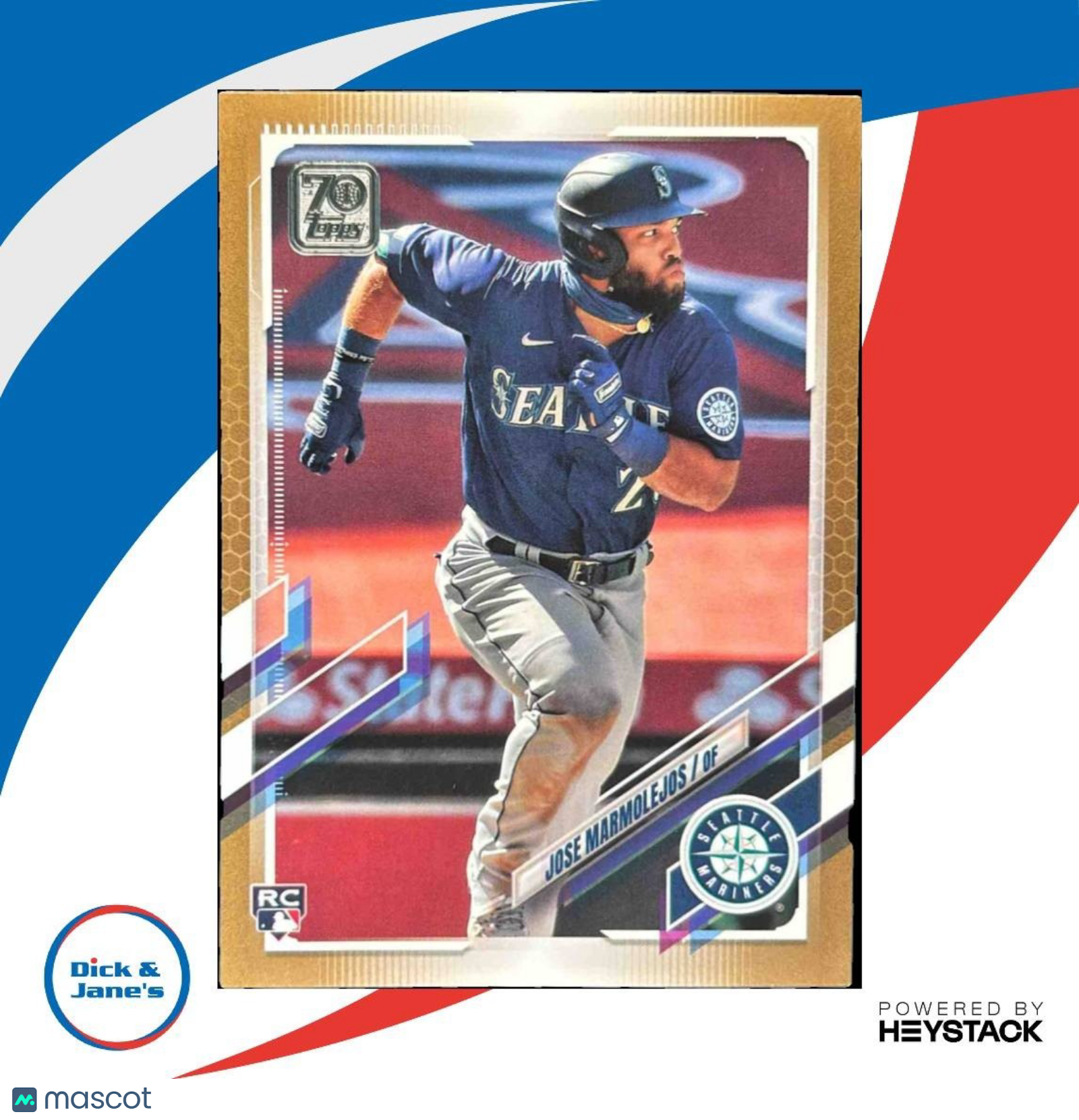 2021 Topps Jose Marmolejos Gold 1462/2021 #516 RC Seattle Mariners - Sports Cards