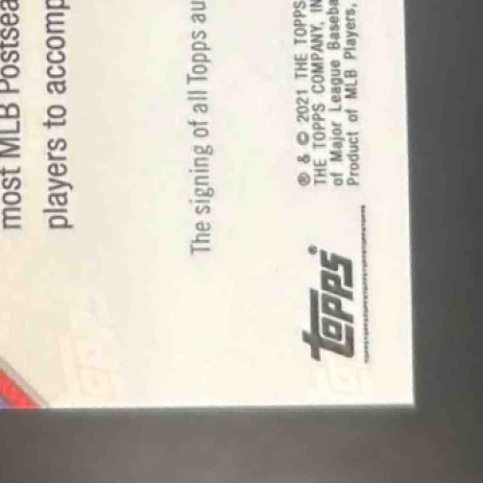 2021 Topps Now Autographs Blue #995B Rafael Devers Boston Red Sox - Sports Cards