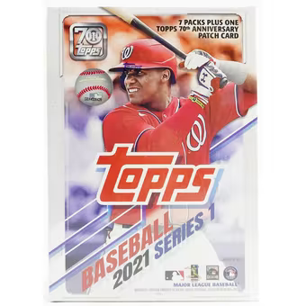 2021 Topps Series 1 Baseball 7-Pack Blaster Box (70th Anniversary Patch!) - Sports Collectibles