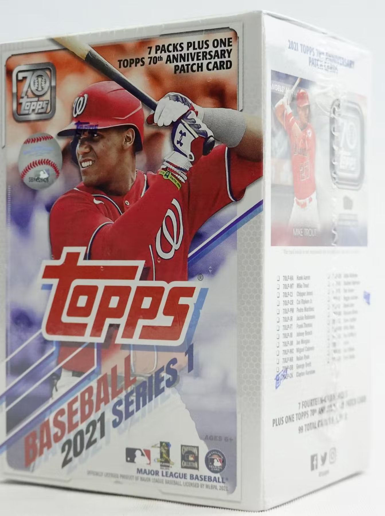 2021 Topps Series 1 Baseball 7-Pack Blaster Box (70th Anniversary Patch!) - Sports Collectibles