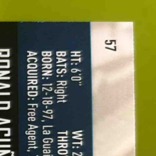 2021 Topps Stadium Club Ronald Acuna Jr. #57 Atlanta Braves - Sports Cards