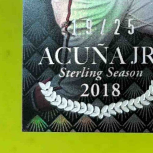 2021 Topps Sterling Ronald Acuna Jr. Seasons Auto Relics 19/25 Atlanta Braves - Sports Cards