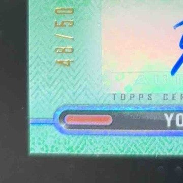 2021 Topps Triple Threads Yordan Alvarez Single Jumbo Relics Auto Emerald 48/50 - Sports Cards