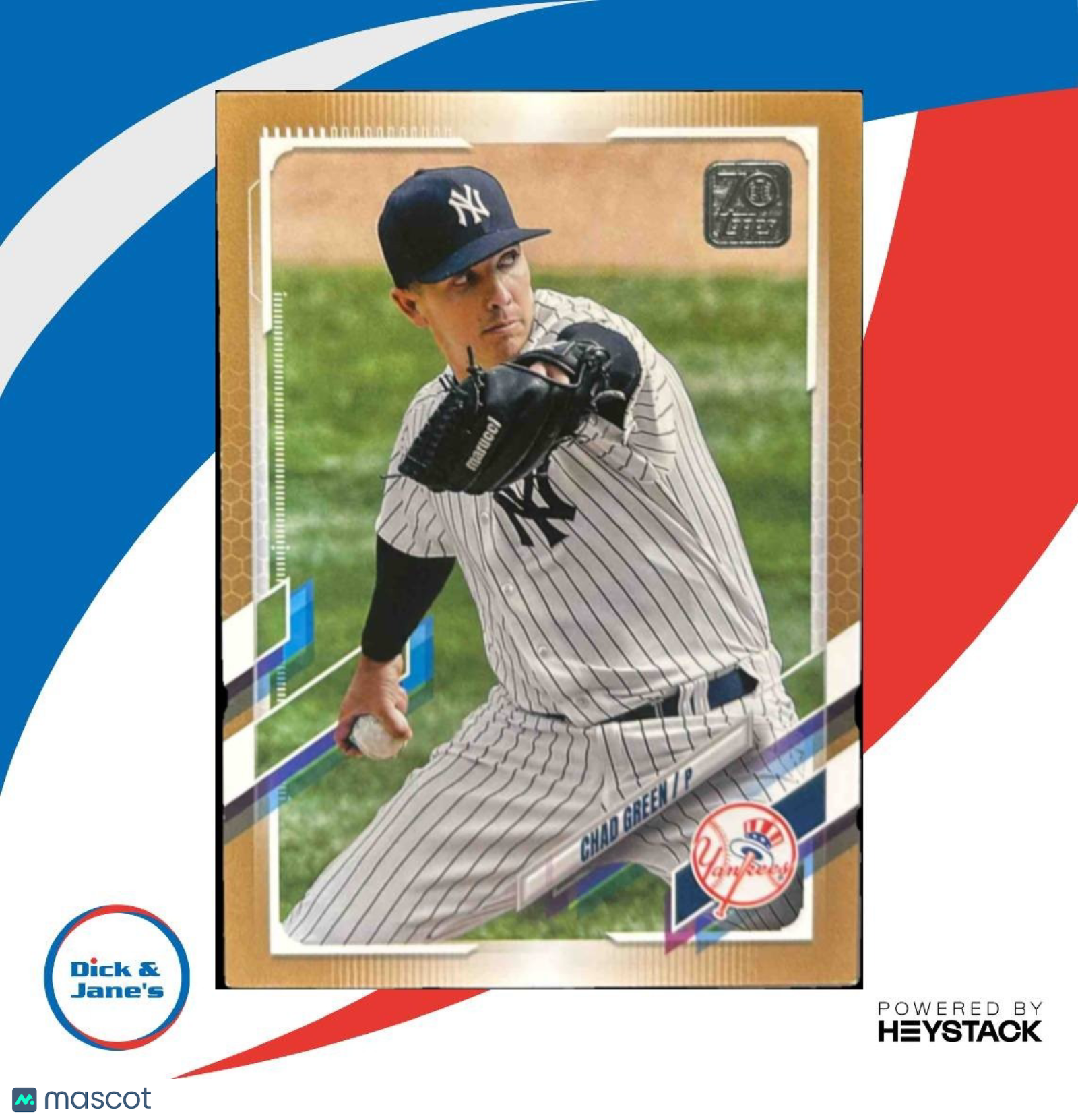 2021 Topps Update Chad Green Gold /2021 #US290 New York Yankees - Sports Cards