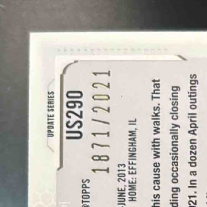 2021 Topps Update Chad Green Gold /2021 #US290 New York Yankees - Sports Cards