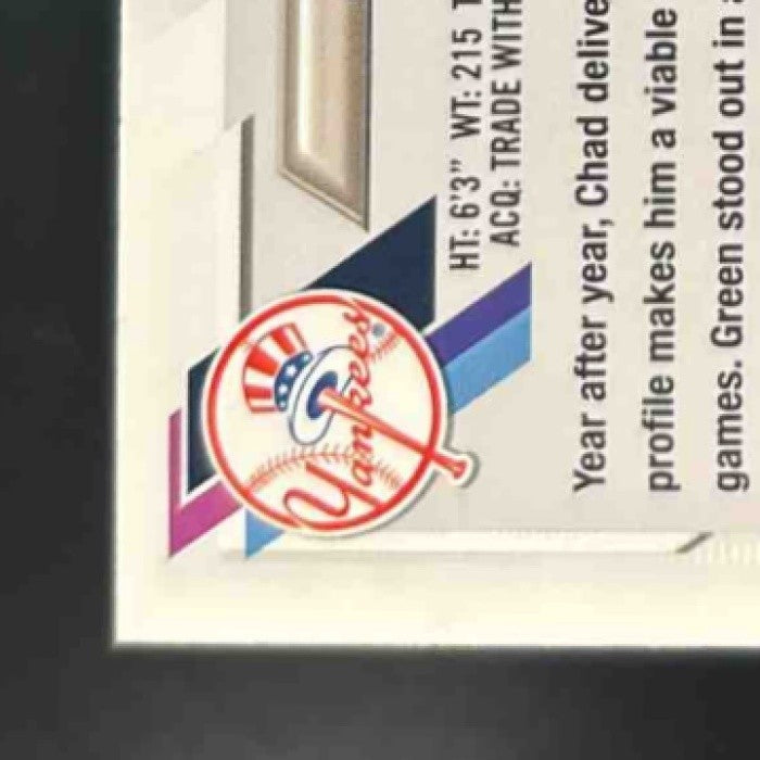 2021 Topps Update Chad Green Gold /2021 #US290 New York Yankees - Sports Cards