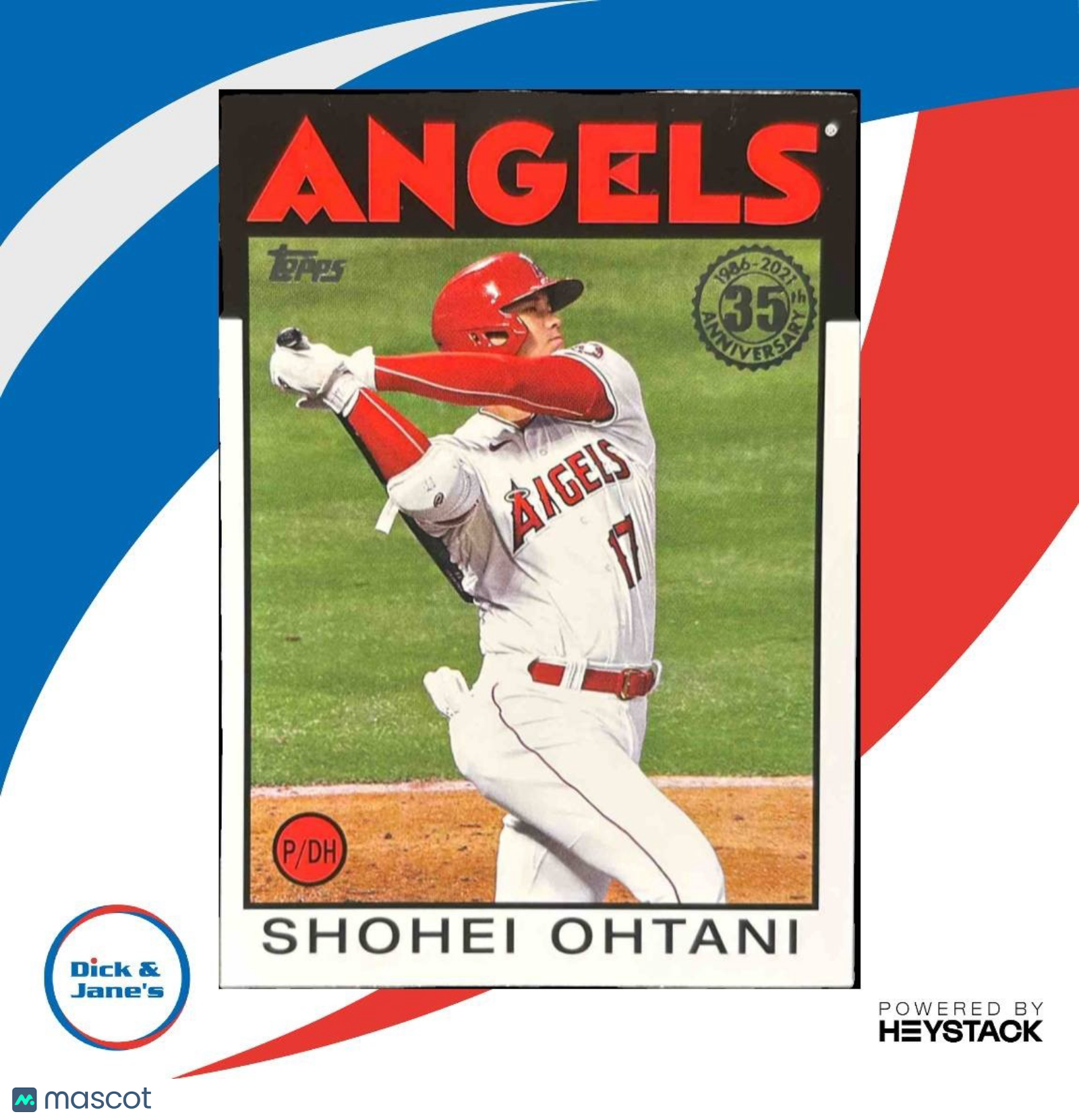 2021 Topps Update Shohei Ohtani 1986 Baseball 35th Anniversary Los Angeles Angel - Sports Cards