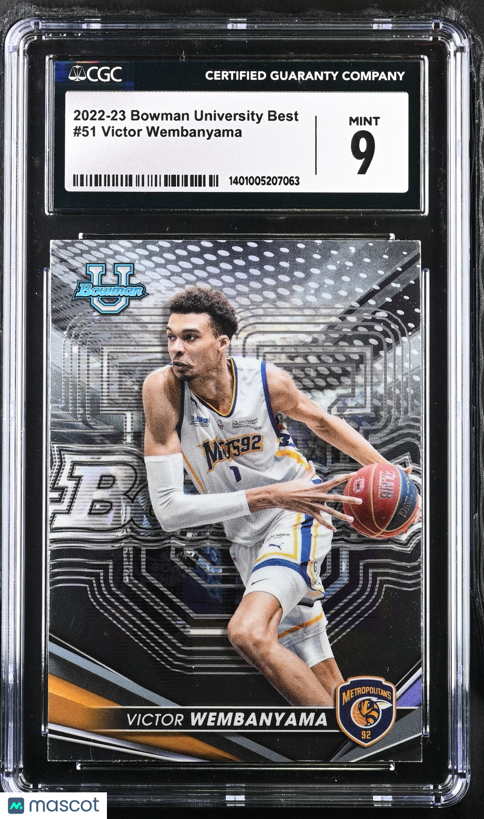 2022-23 Bowman University Best Victor Wembanyama #51 CGC 9 MINT - Graded Sports Cards