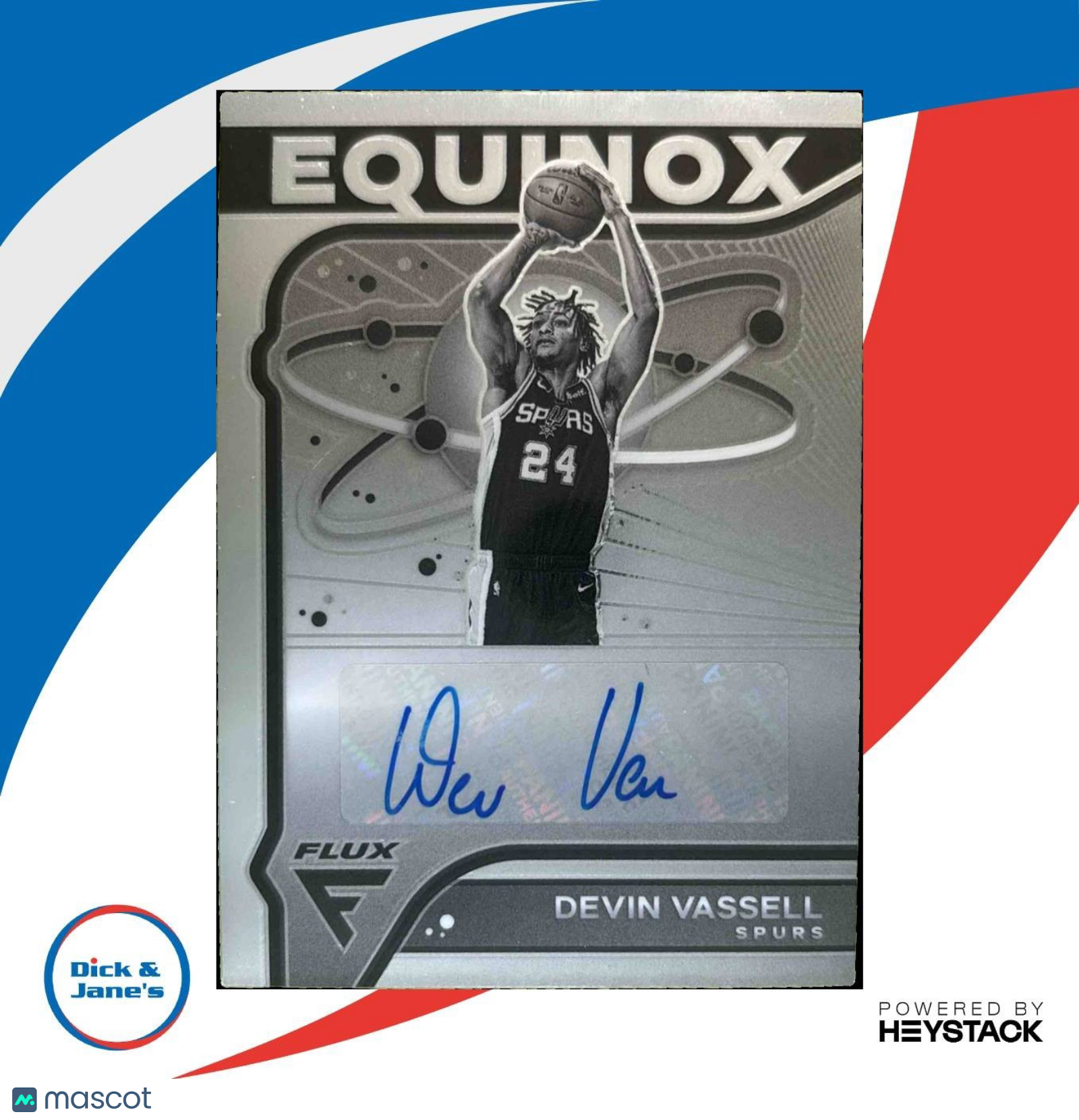 2022-23 Panini Flux Devin Vassell Equinox Auto #EA-DVV San Antonio Spurs - Sports Cards