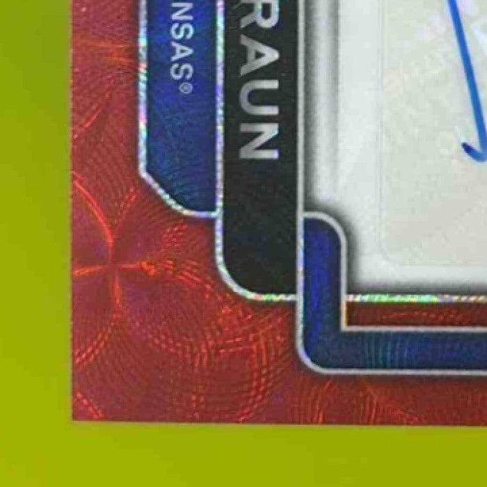 2022-23 Panini Prizm Draft Christian Braun Auto Prizm Red /88 RC Jayhawks - Sports Cards