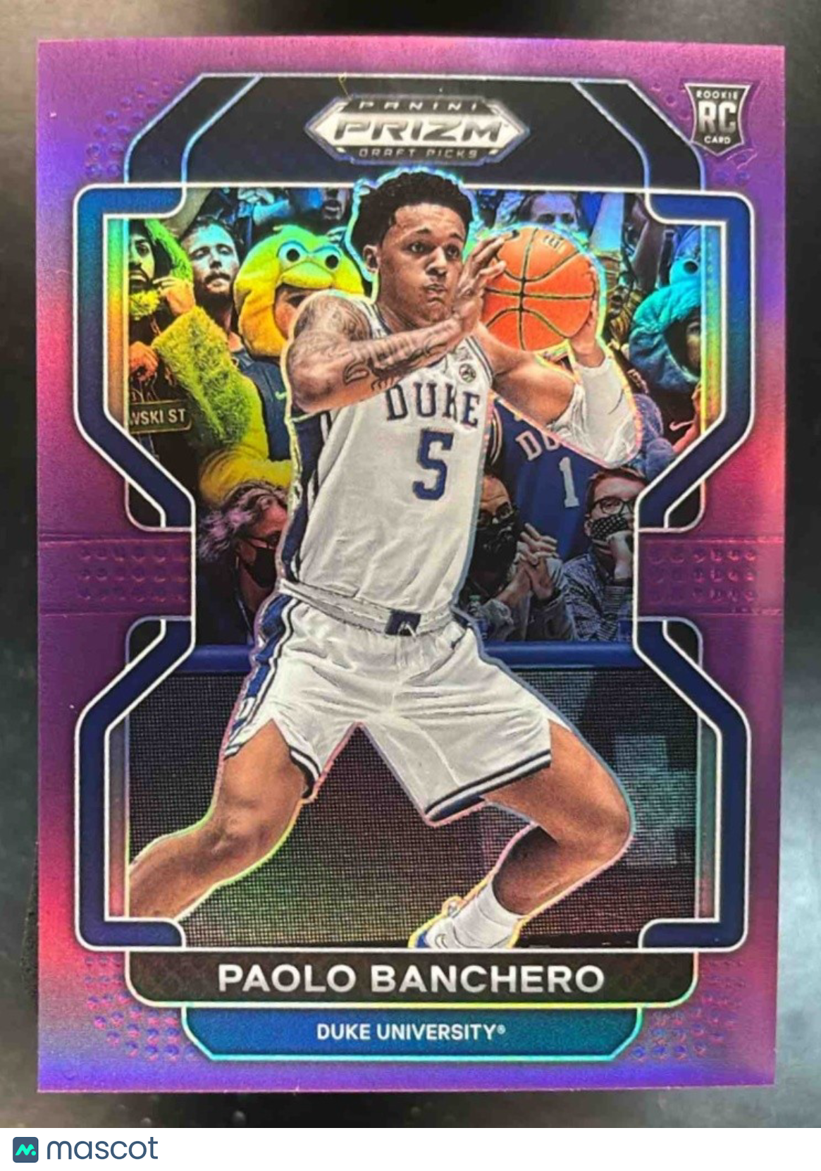 2022-23 Panini Prizm Draft Picks Paolo Banchero Purple /75 #52 RC Blue Devils - Sports Cards