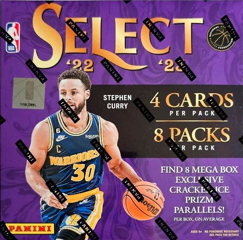 2022/23 Panini Select Basketball Mega Box (Cracked Ice Prizms) - Sports Collectibles