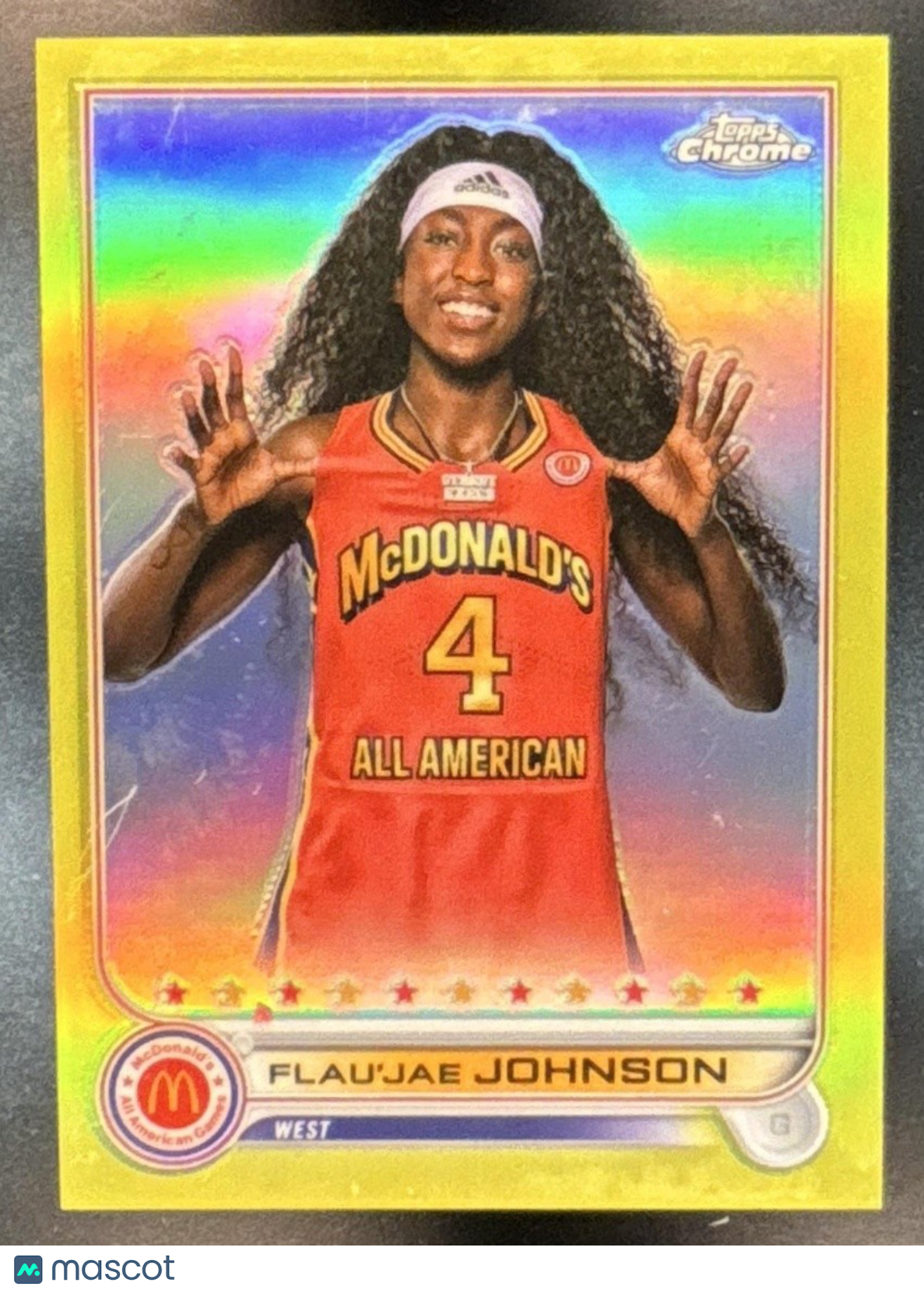 2022-23 Topps Chrome McDonald’s All American Flau’jae Johnson Yellow /75 #93 - Sports Cards