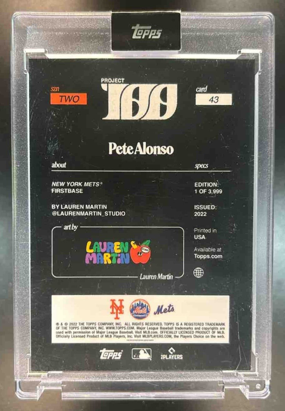 2022-23 Topps Project 100 Pete Alonso 2022 #43 New York Mets - Sports Cards