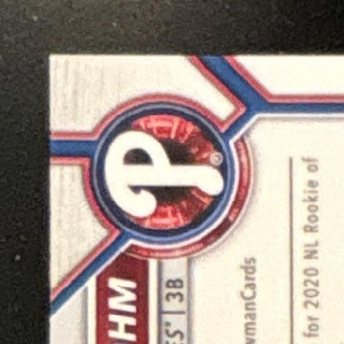 2022 Bowman Chrome Alec Bohm Gold Refractor /50 #22 Philadelphia Phillies - Sports Cards