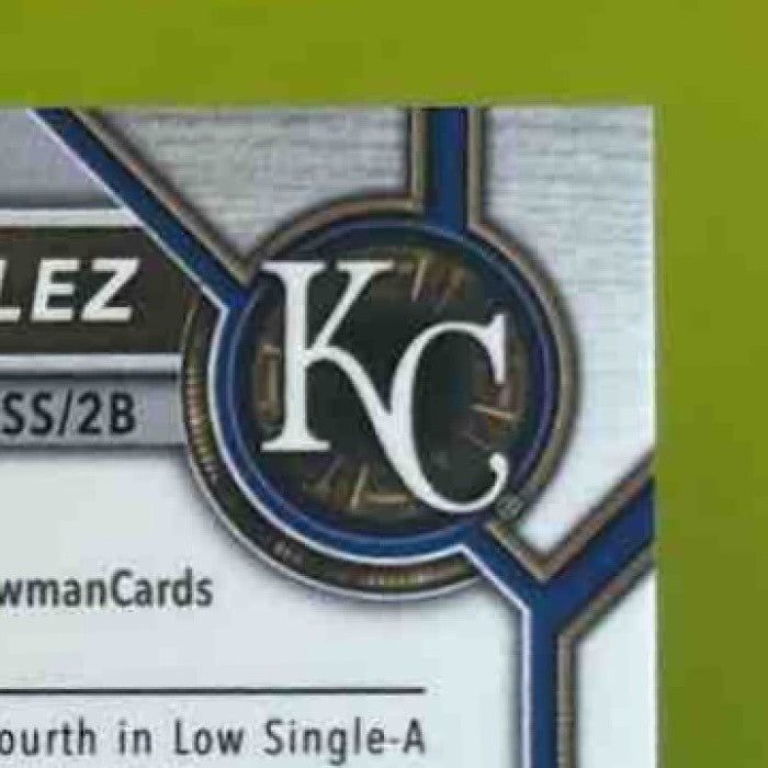 2022 Bowman Chrome Herard Gonzalez Auto Orange Shimmer /25 1st Prospect Royals - Sports Cards