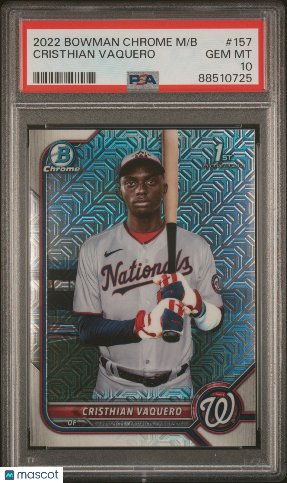 2022 Bowman Mega Box Chrome Cristhian Vaquero #157 PSA 10 - Graded Sports Cards