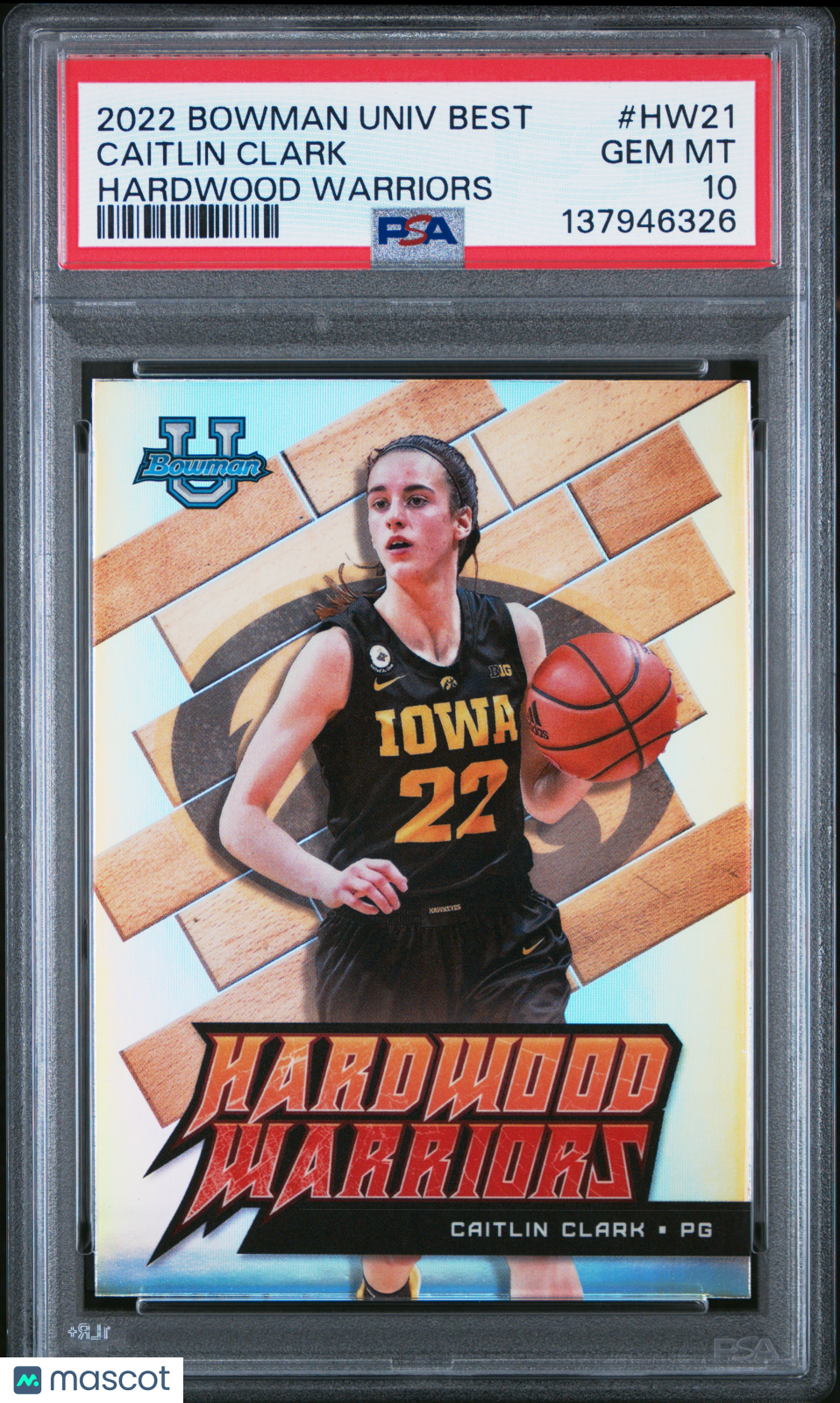 2022 Bowman University Best Hardwood Warriors Caitlin Clark PSA 10 GEM MINT - Graded Sports Cards