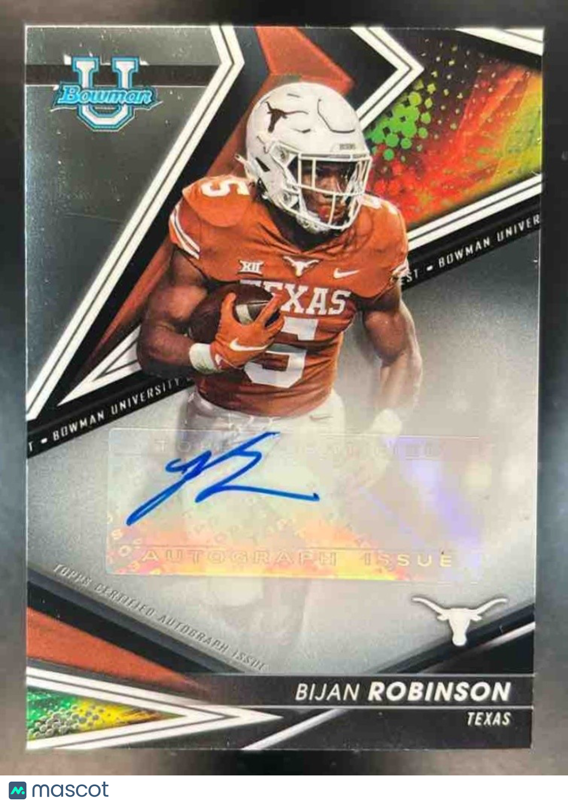 2022 Bowman’s Best University Bijan Robinson Best of 2022 Auto RC Longhorns - Sports Cards