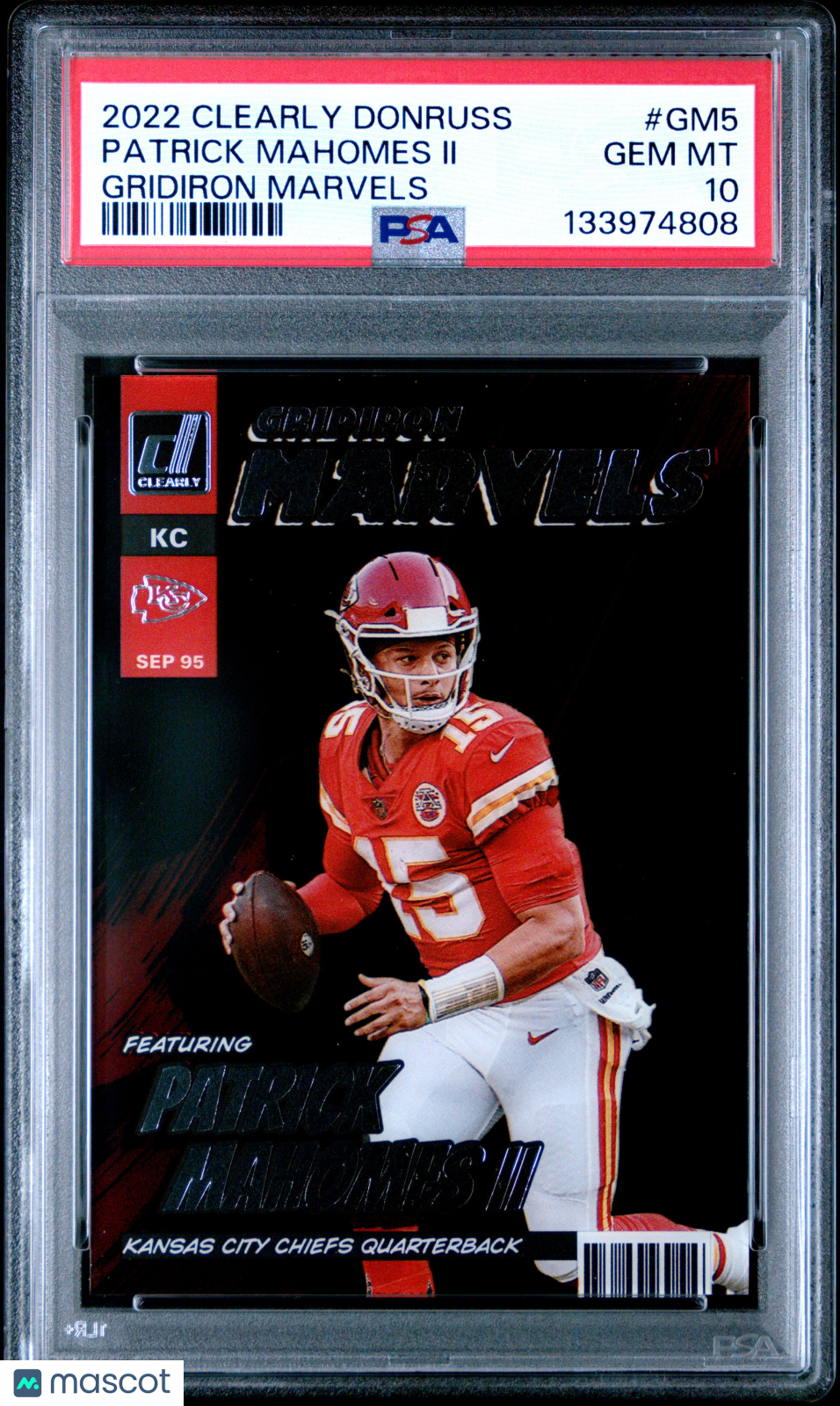 2022 Clearly Donruss Gridiron Marvels Patrick Mahomes PSA 10 GEM CASE HIT SSP - Graded Sports Cards