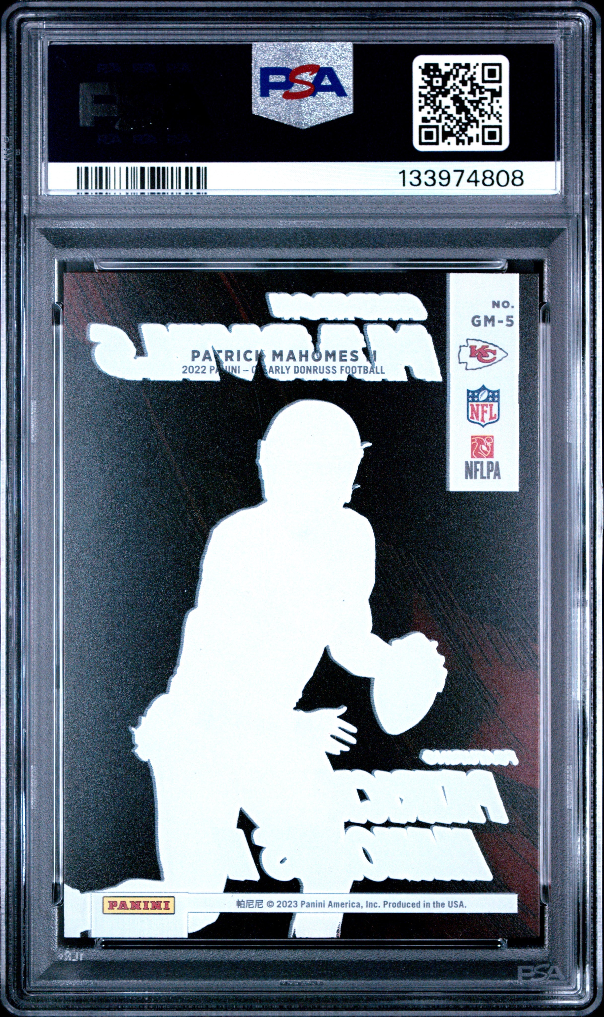2022 Clearly Donruss Gridiron Marvels Patrick Mahomes PSA 10 GEM CASE HIT SSP - Graded Sports Cards