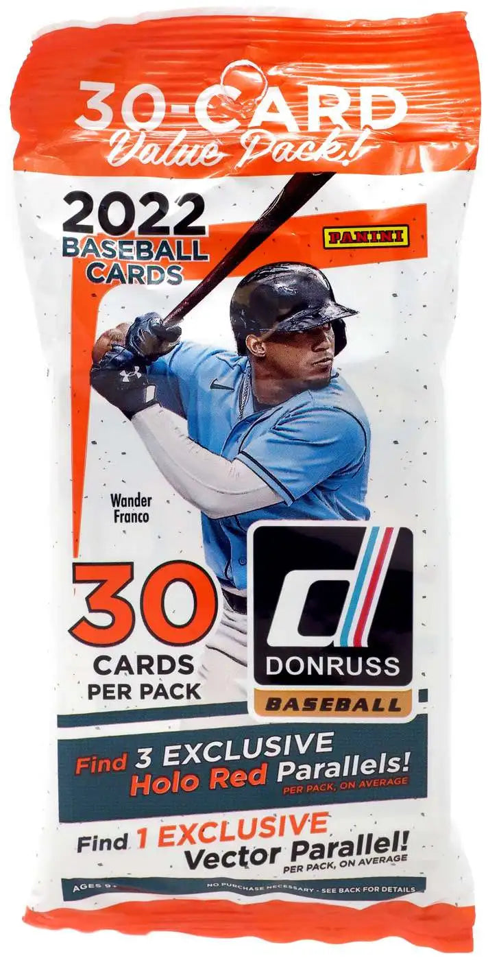 2022 Donruss Baseball Cello VALUE Fat Pack (30 Cards) - Sports Collectibles