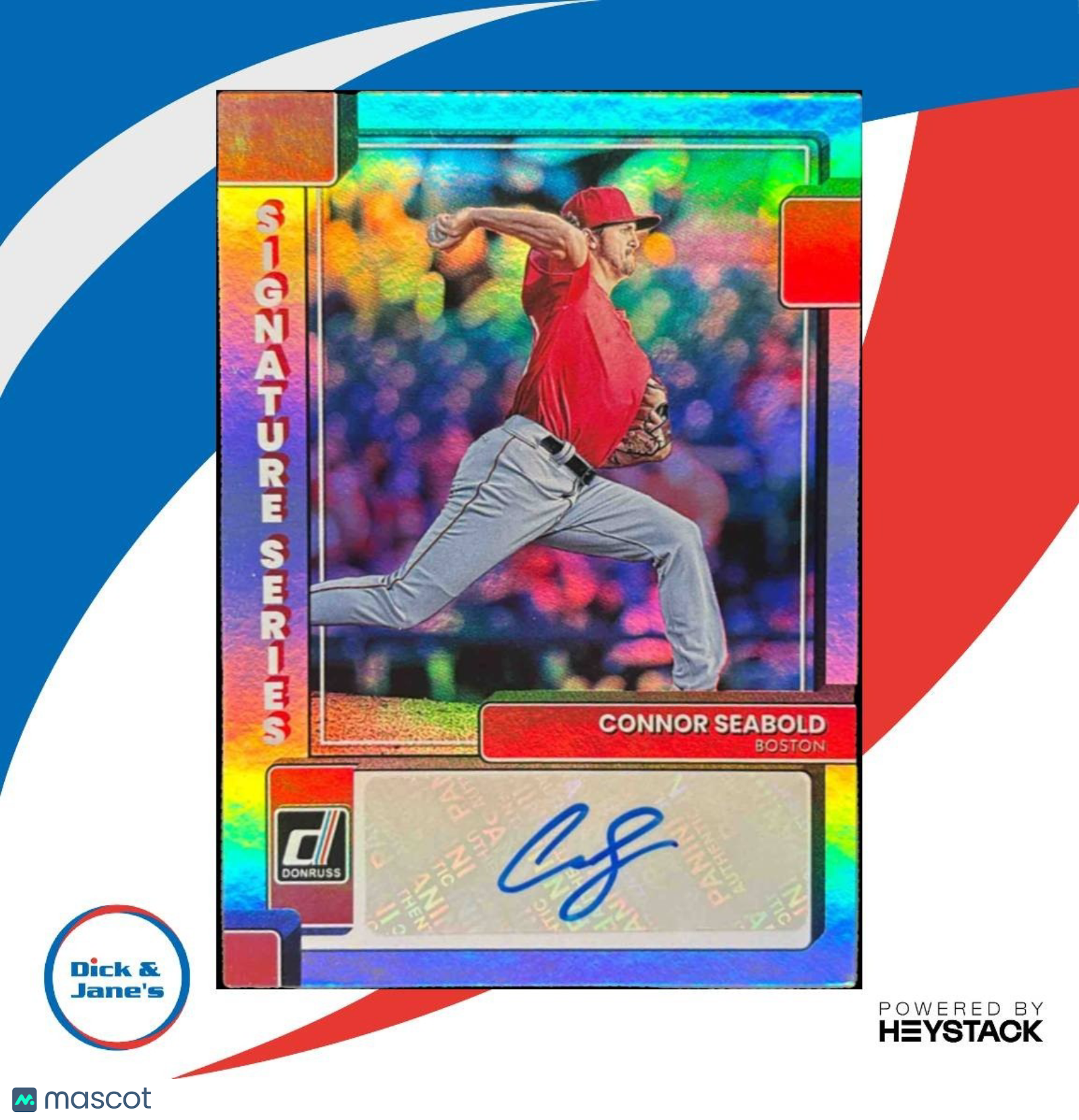 2022 Donruss Connor Seabold Signature Series Holo Auto RC Boston Red Sox - Sports Cards