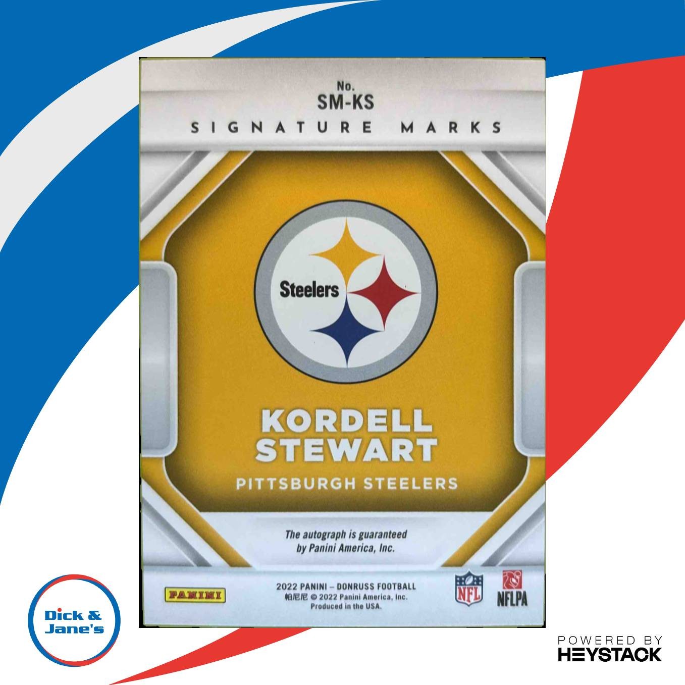 2022 Donruss Kordell Stewart Signature Marks Green /25 Auto Pittsburgh Steelers - Sports Cards