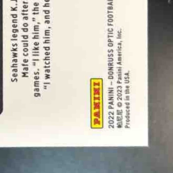 2022 Donruss Optic Boye Mafe Black Pandora 19/25 #263 RC Seattle Seahawks - Sports Cards